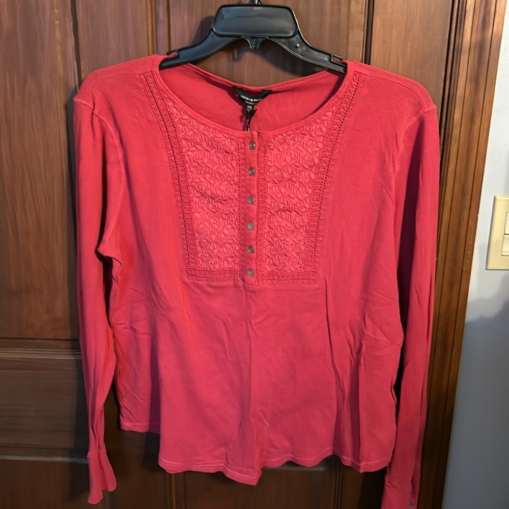 Long sleeve top, coral, XXL, new with tags